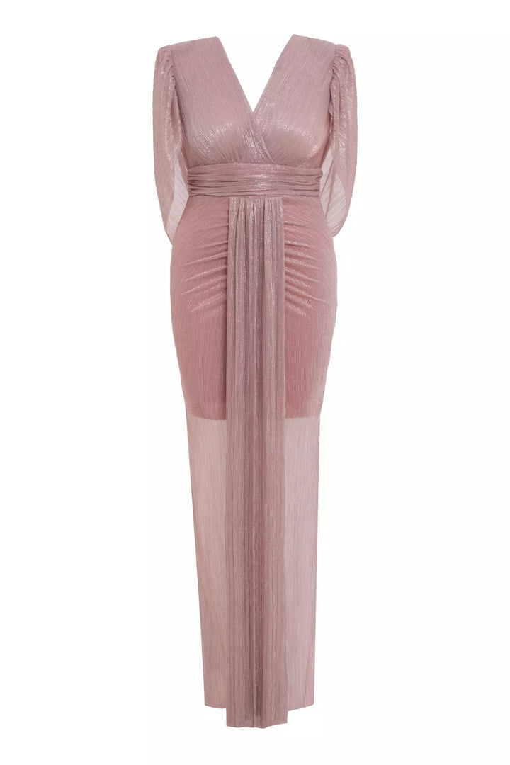فستان ماكسي طويل الأكمام من FRV Blush مقاس كبير - Dewsbury