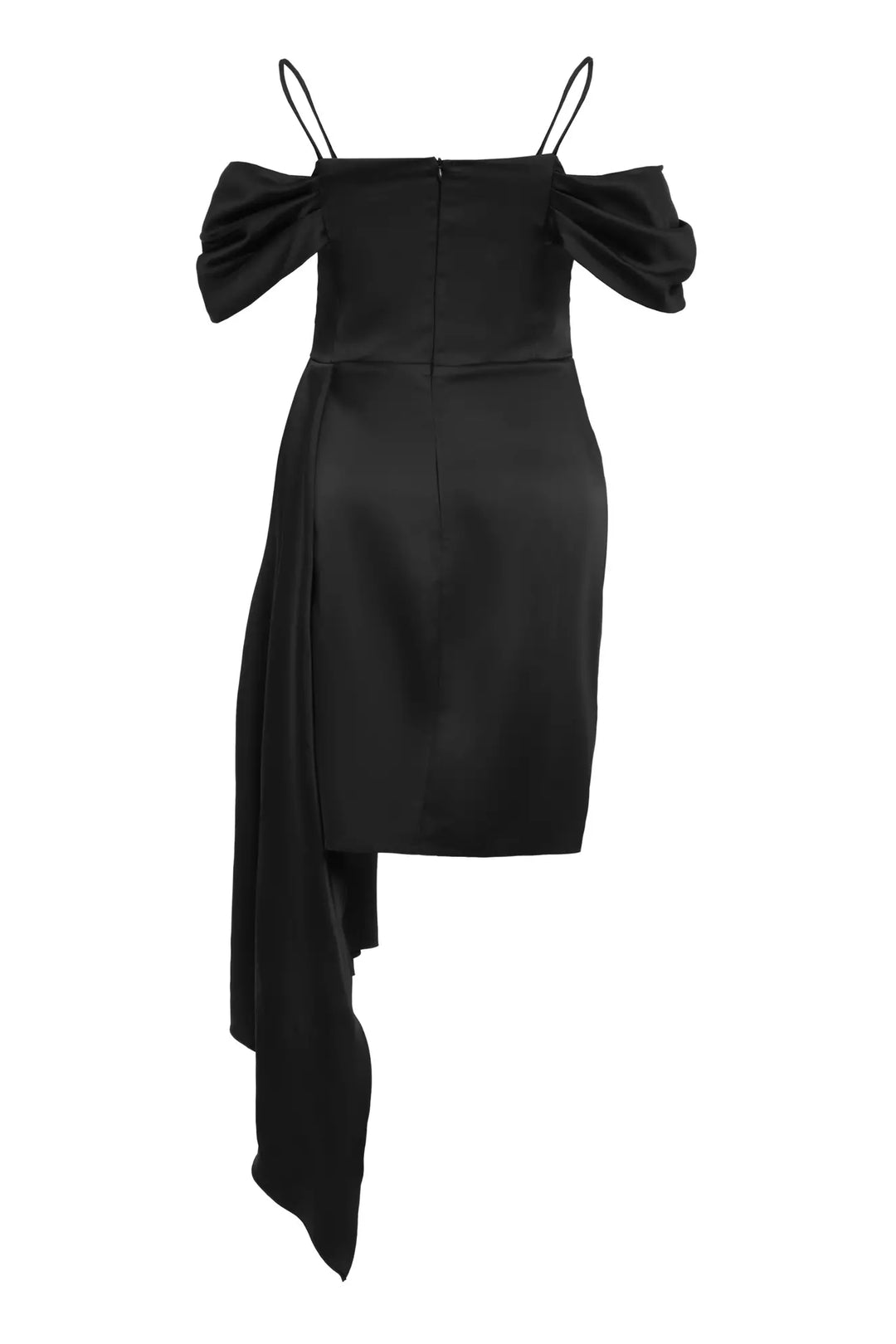 FRV Black plus size satin sleeveless mini dress - Brăila
