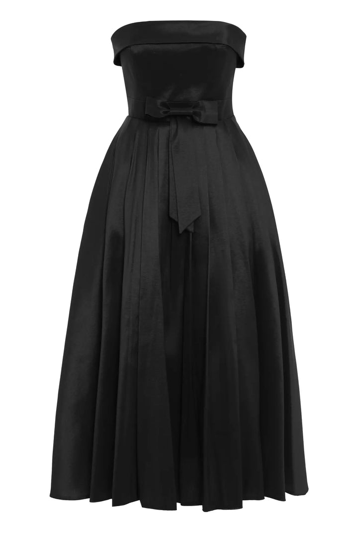 FRV Black plus size tafta sleeveless long dress - Sainte-Geneviève-des-Bois