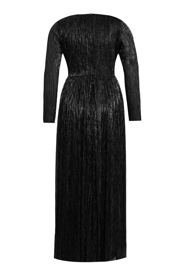 FRV Black silver plus size moonlight long sleeve long dress - North Richland Hills