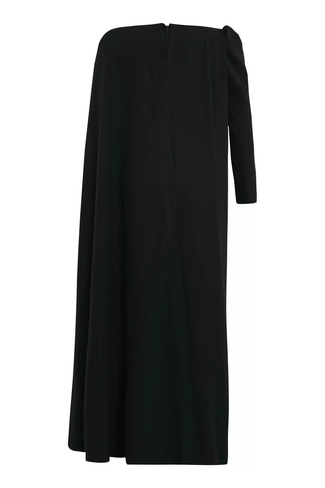 FRV Black plus size crepe long sleeve long dress - Anglet