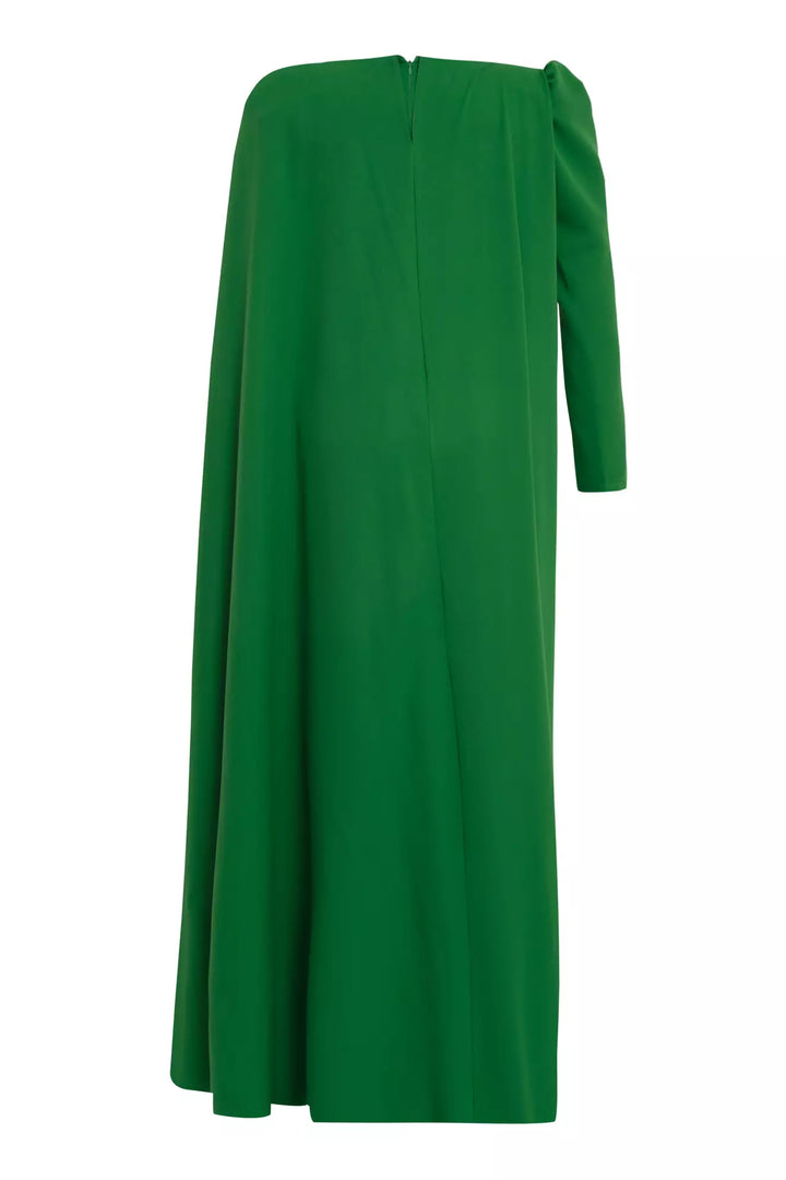 FRV Green plus size crepe long sleeve long dress - Jocotepec