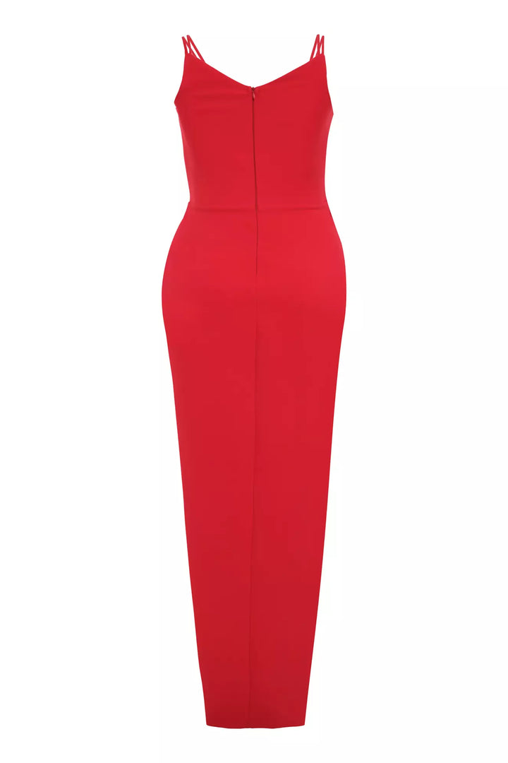 FRV Red plus size crepe sleeveless long dress - Hasselt