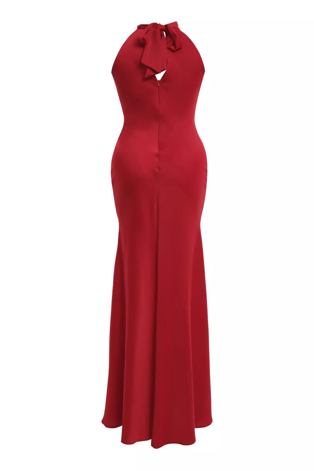 FRV Red plus size satin sleeveless long dress - Fair Oaks
