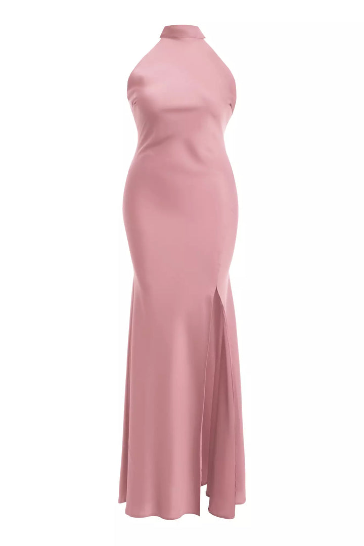 FRV Blush plus size satin sleeveless long dress - Lemgo