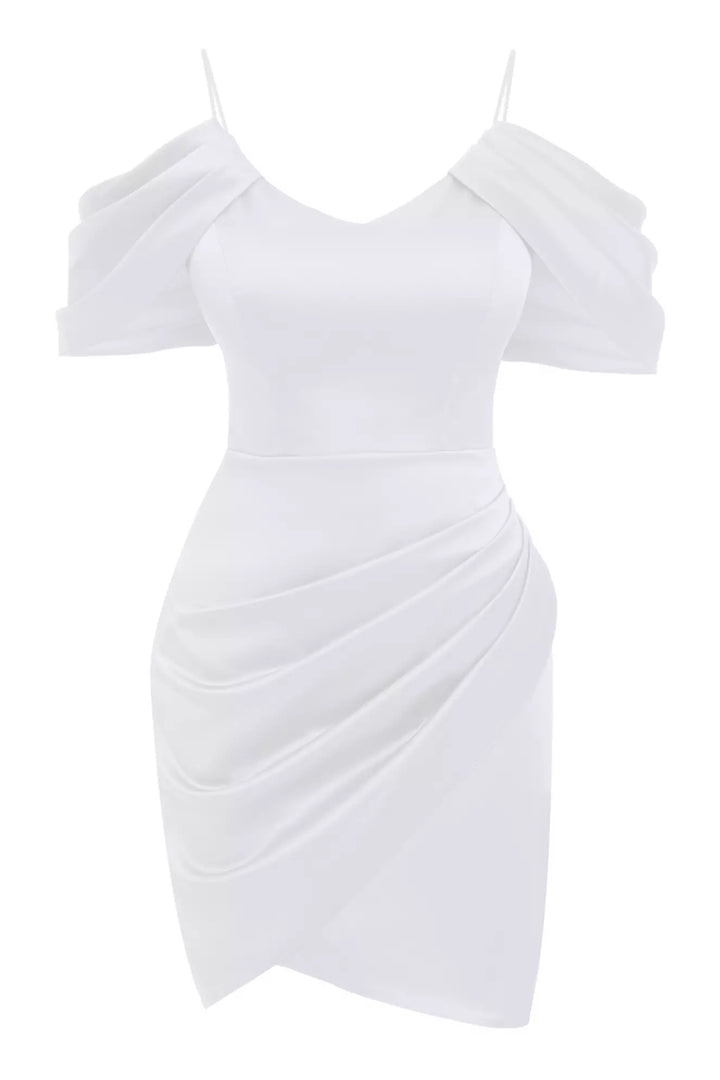 FRV White satin sleeveless mini dress - Haverford