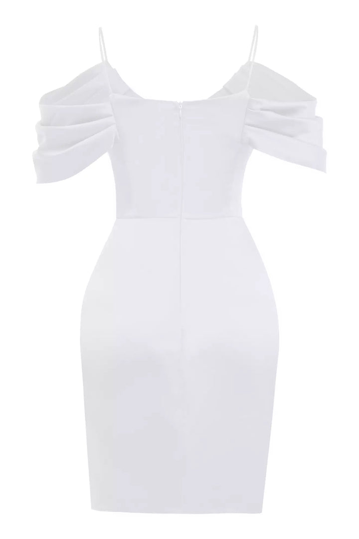 FRV White satin sleeveless mini dress - Haverford