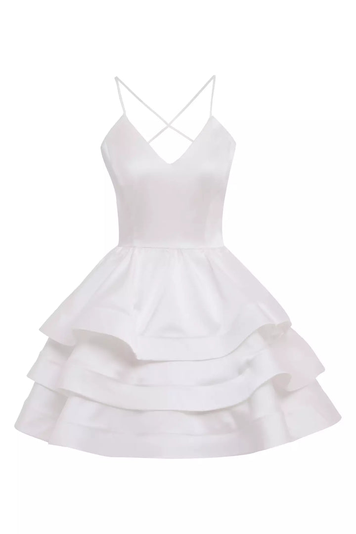 FRV White satin sleeveless mini dress - Leonberg
