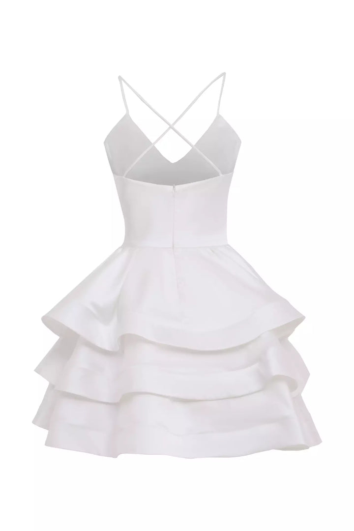 FRV White satin sleeveless mini dress - Leonberg