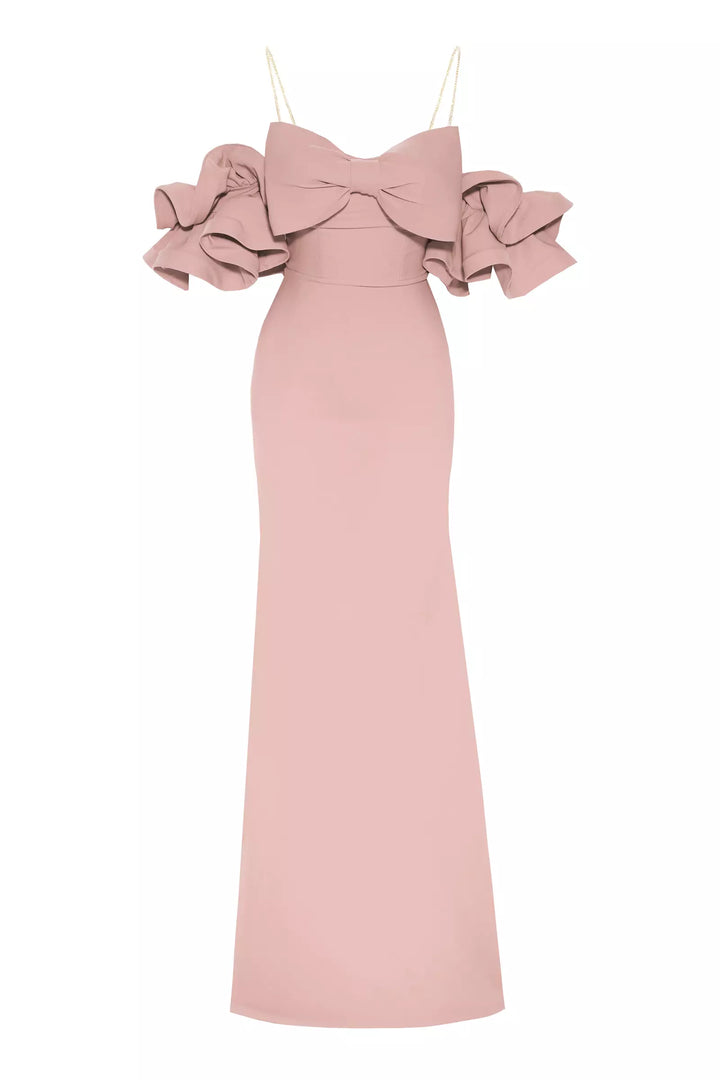 FRV Blush crepe short sleeve maxi dress - Augusta