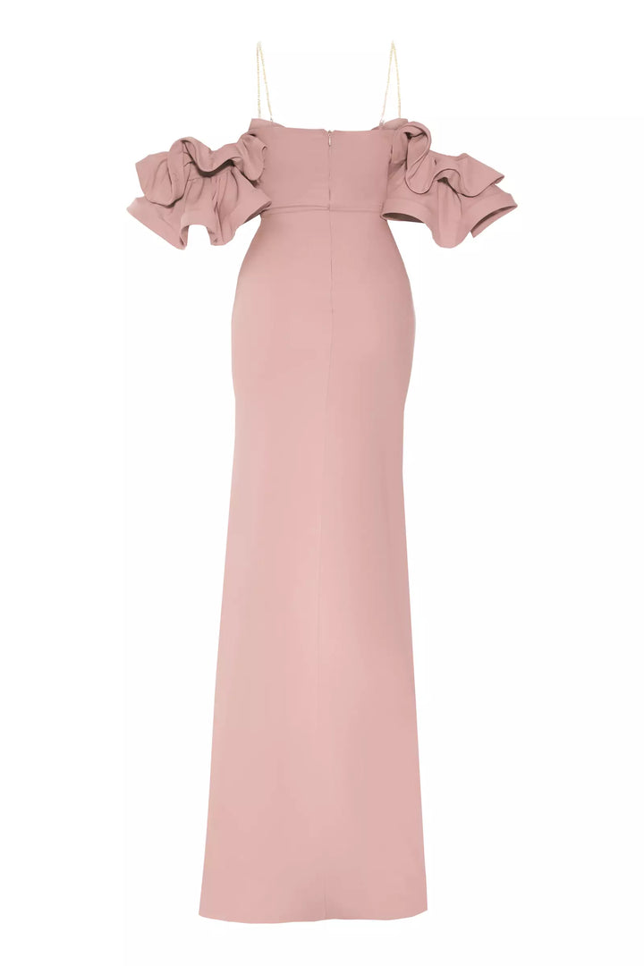 FRV Blush crepe short sleeve maxi dress - Augusta