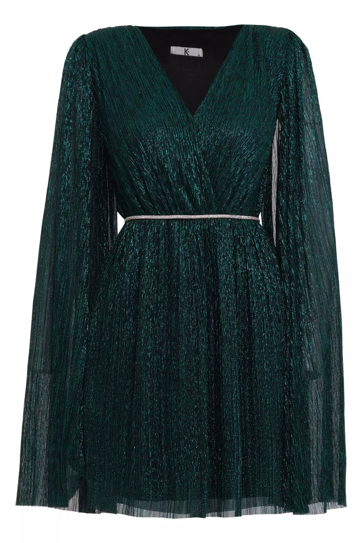 FRV Green woven long sleeve mini dress - Westchester