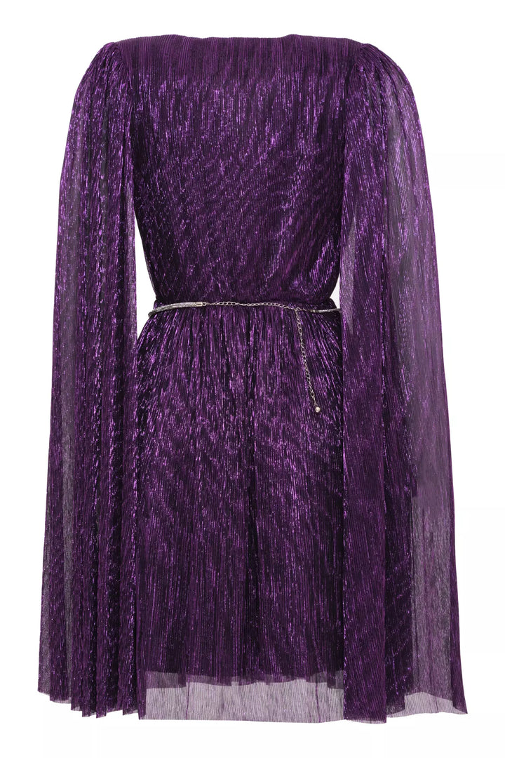 FRV Purple woven long sleeve mini dress - Olhão
