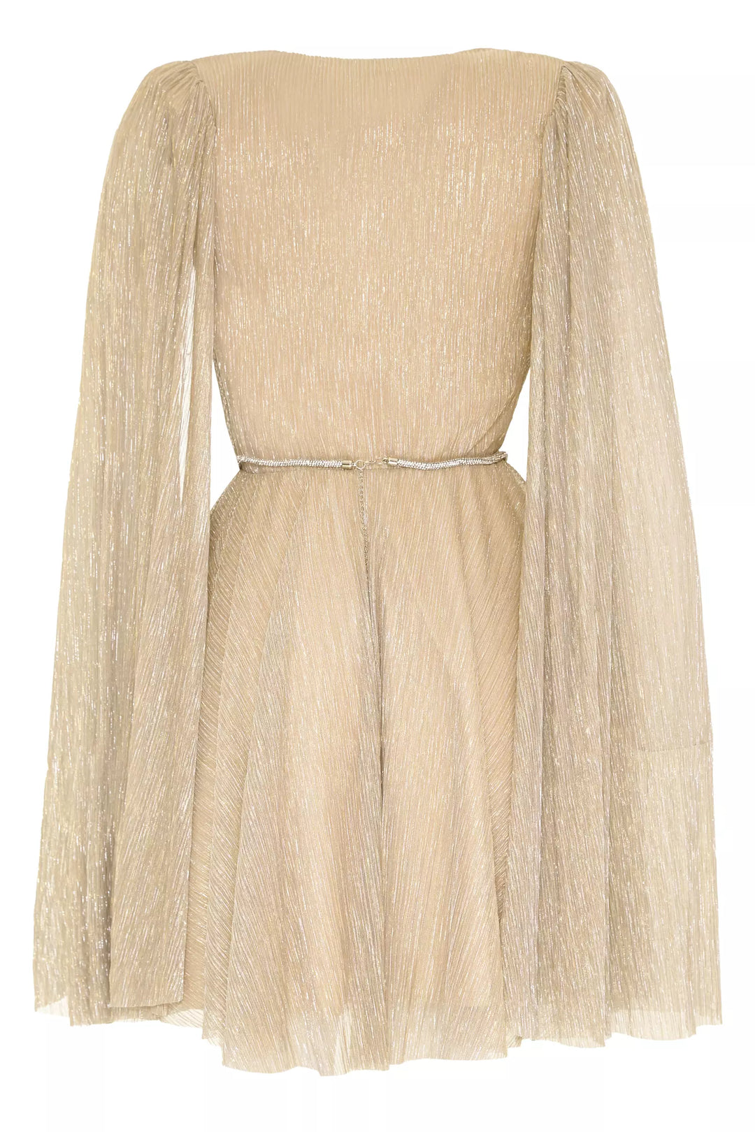 FRV Gold woven long sleeve mini dress - Mableton