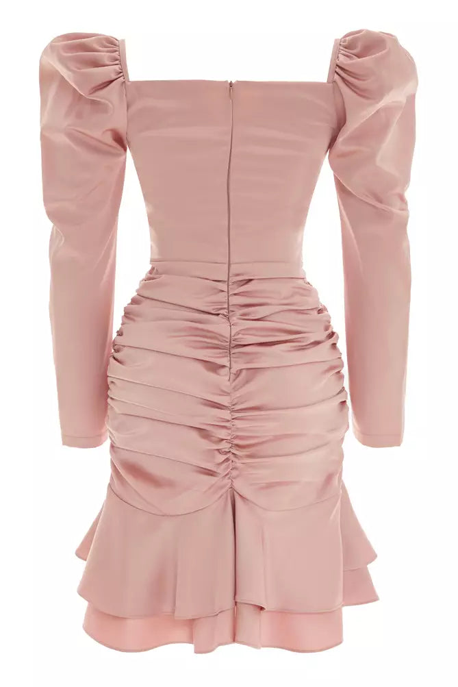 FRV Blush satin long sleeve midi dress - Aloha