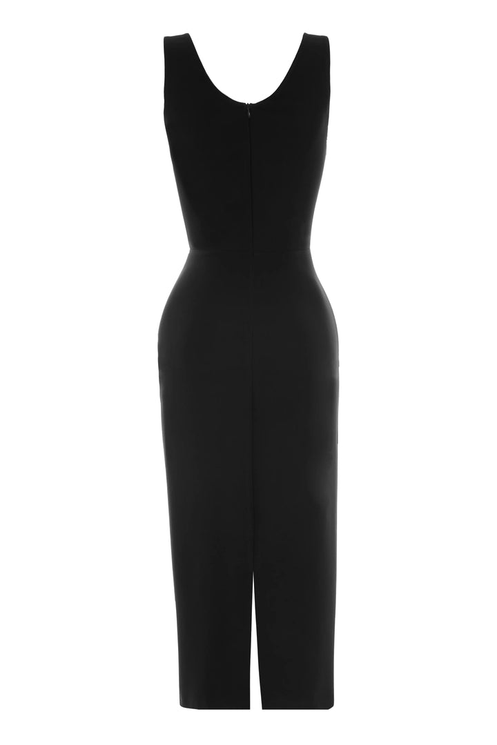 FRV Black crepe sleeveless maxi dress - Hackensack