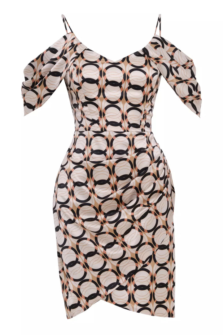 FRV Printed satin sleeveless midi dress - Santa Pola