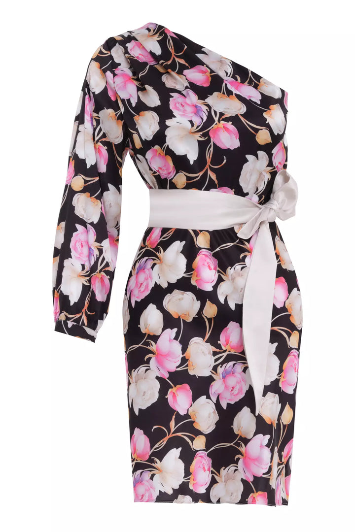 FRV Printed satin single sleeve mini dress - Fresno