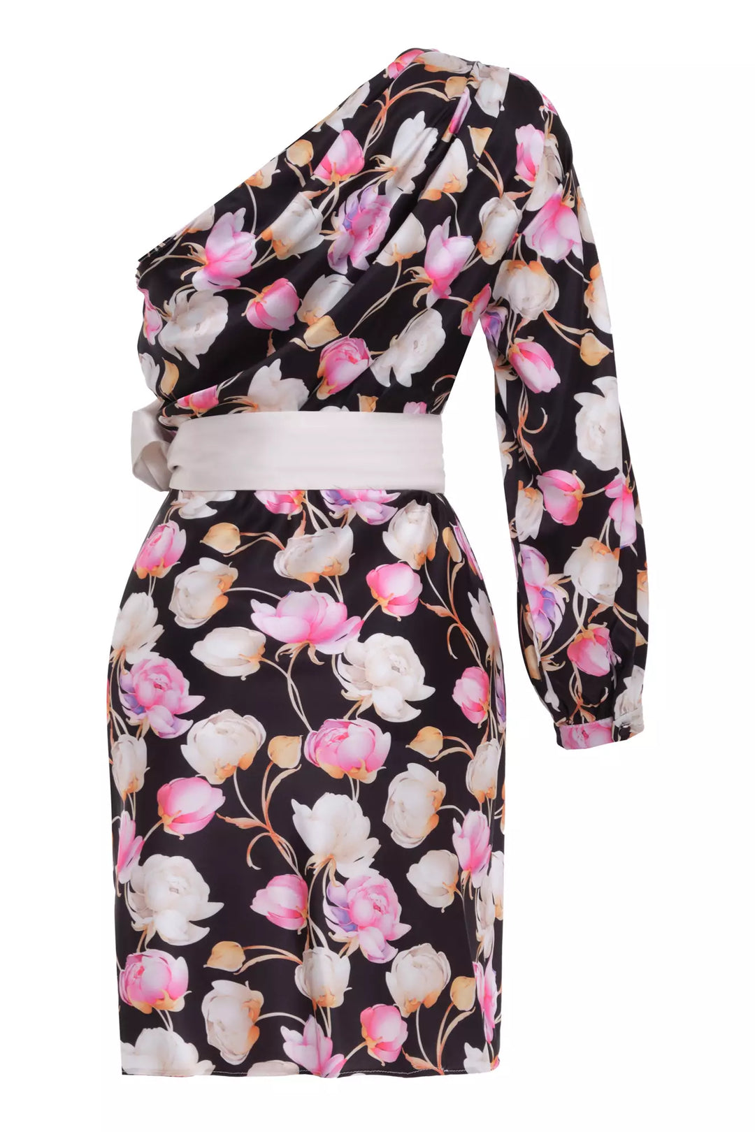 FRV Printed satin single sleeve mini dress - Fresno