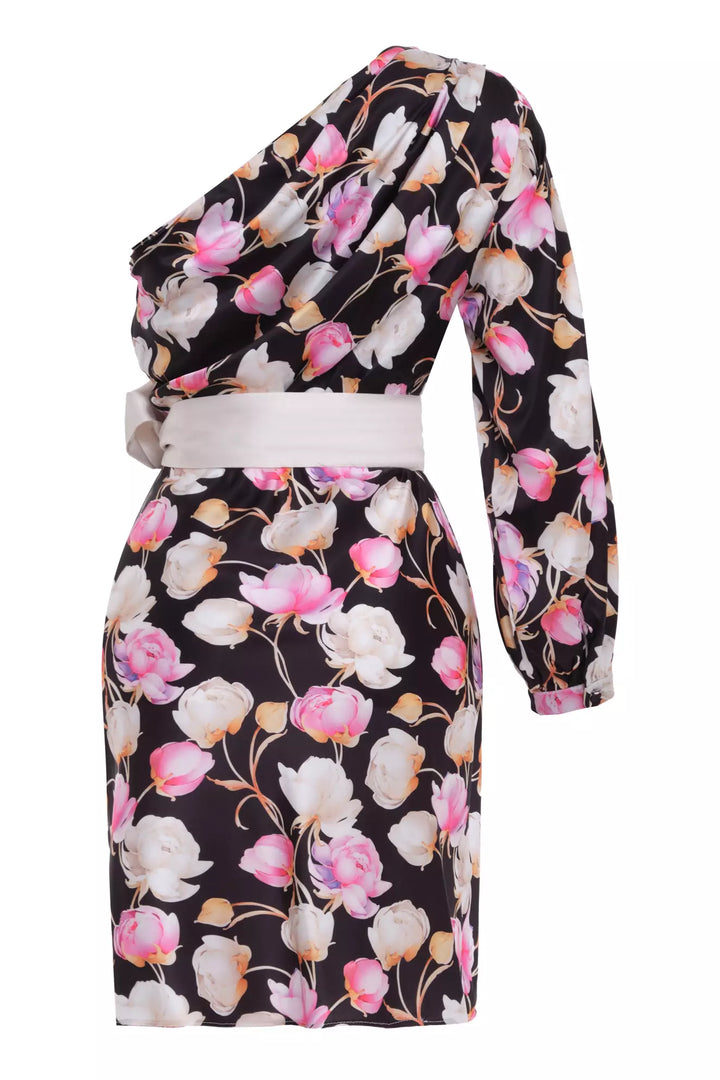 FRV Printed satin single sleeve mini dress - Fresno