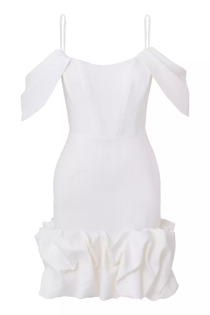 FRV White crepe sleeveless mini dress - Lida