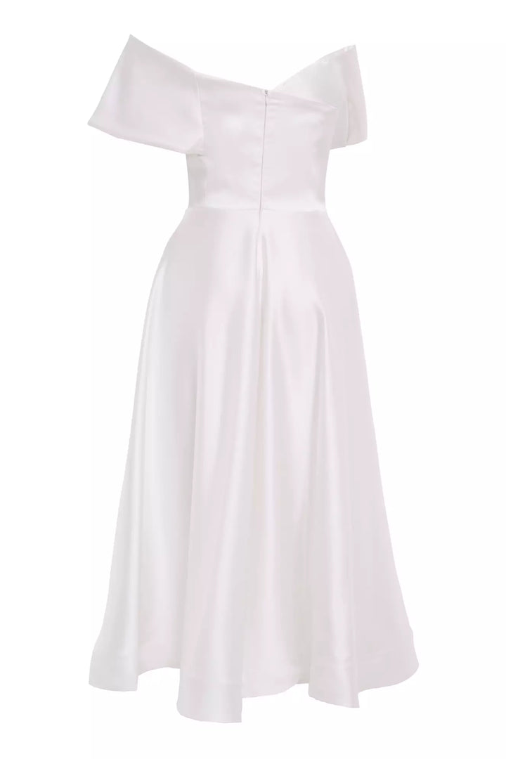 FRV White satin sleeveless long dress - Naples