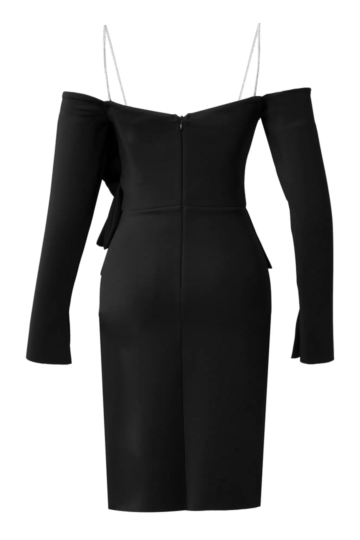 FRV Black dolphin long sleeve mini dress - Oakville