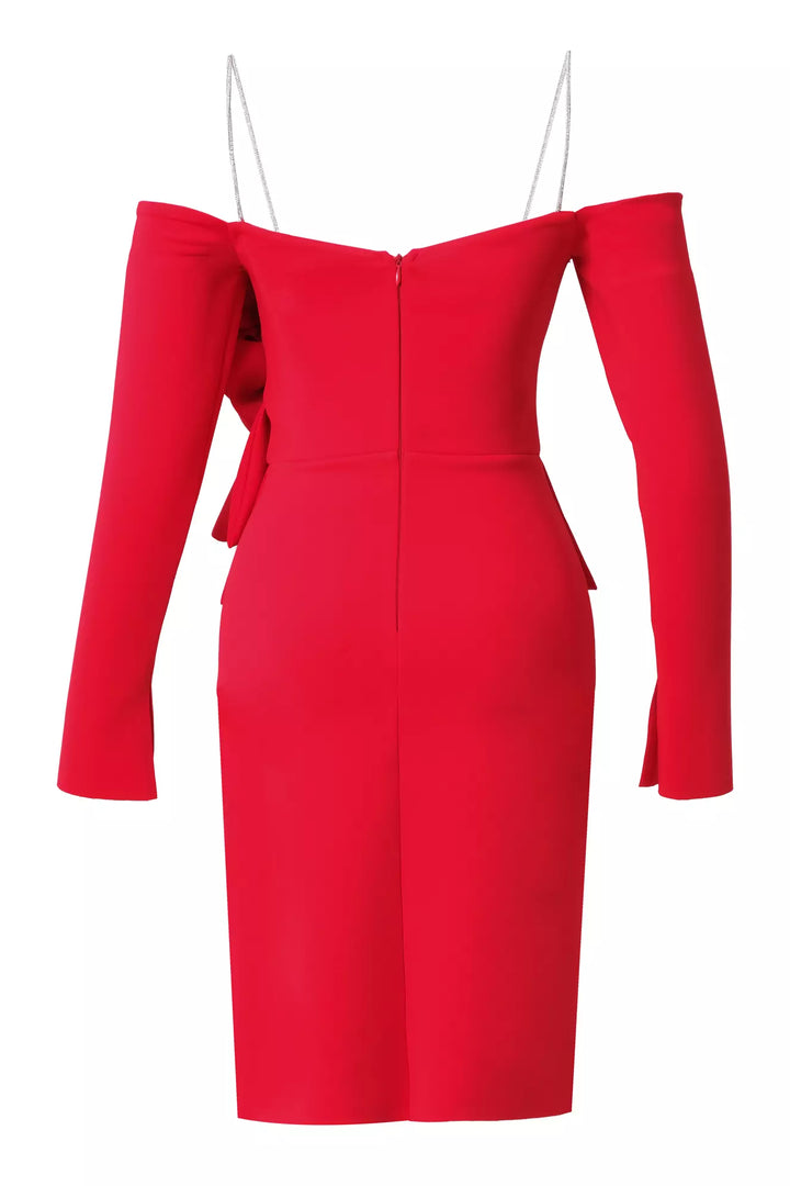 FRV Red dolphin long sleeve mini dress - Shelton