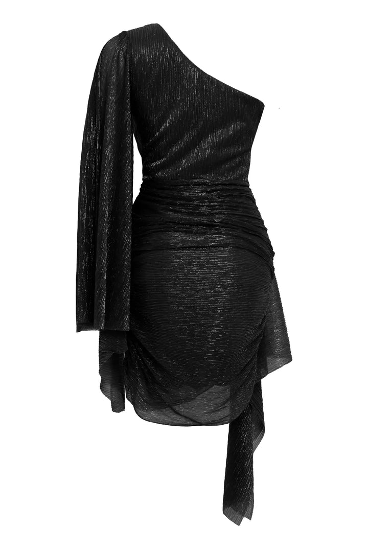 FRV Black moonlight single sleeve mini dress - Alicante