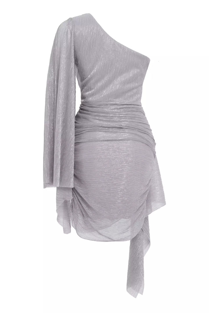 FRV Silver moonlight single sleeve mini dress - Xánthi