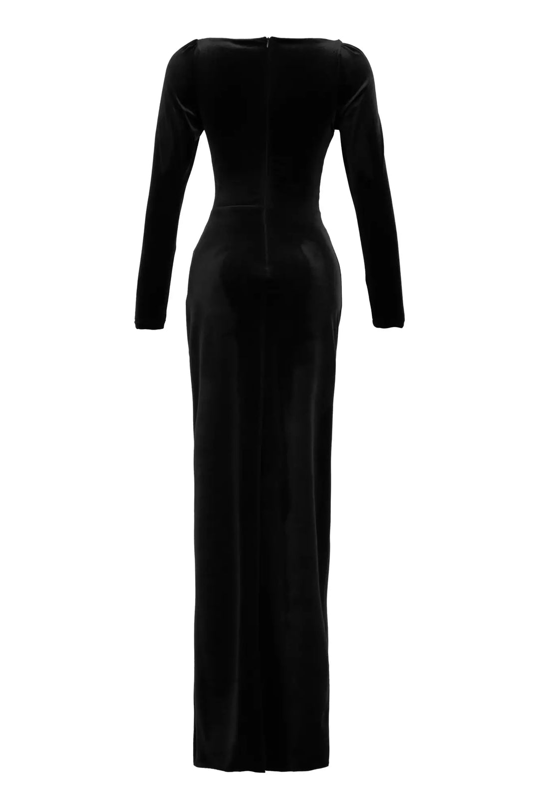 FRV Black velvet long sleeve long dress - Gaithersburg