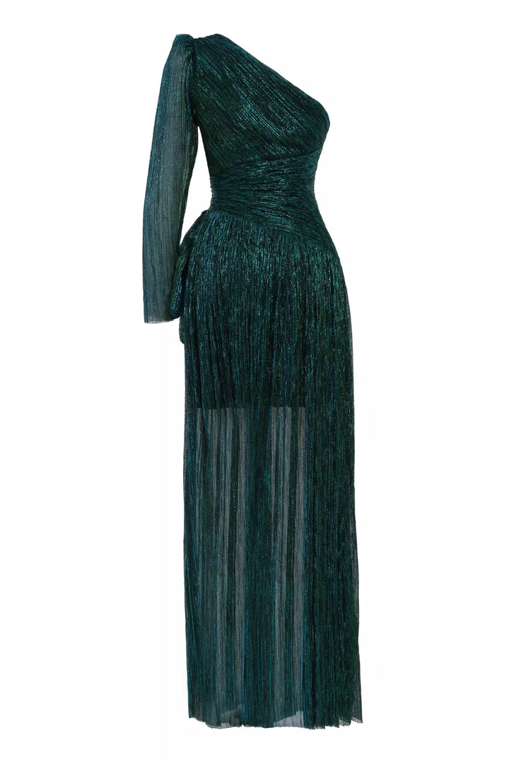 FRV Green moonlight single sleeve long dress - Norman