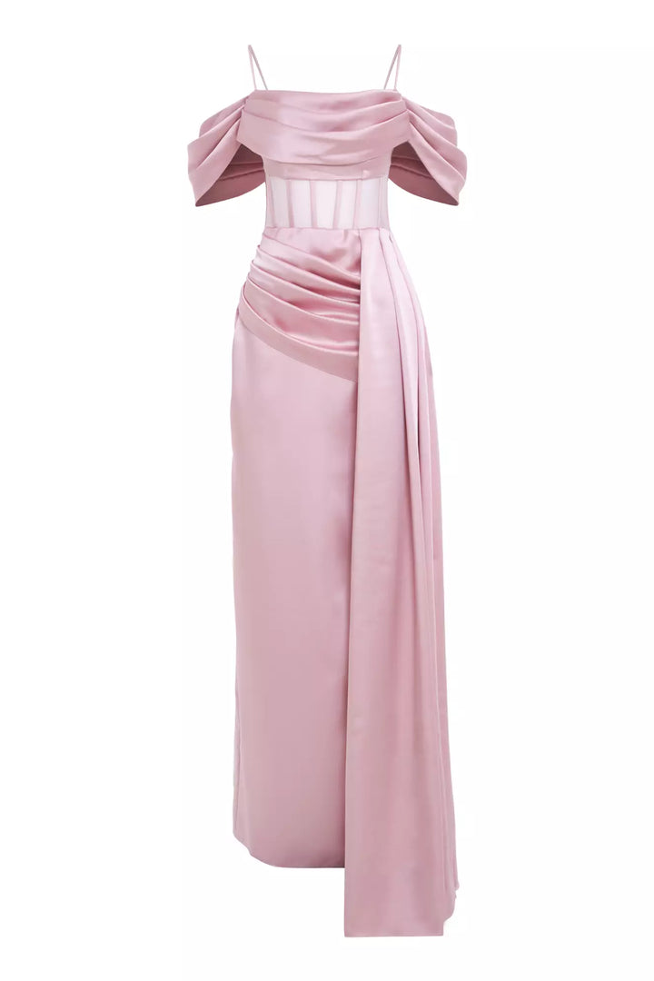 FRV Blush satin sleeveless long dress - Charleston