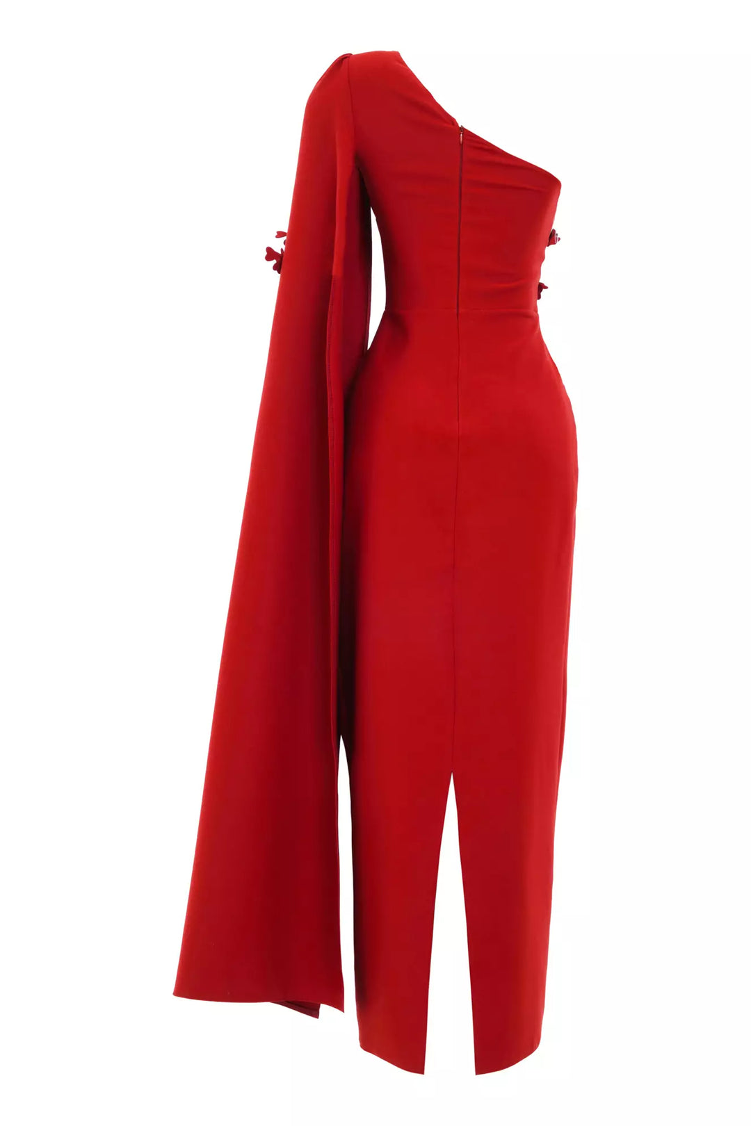 FRV Red crepe single sleeve long dress - Orangetown