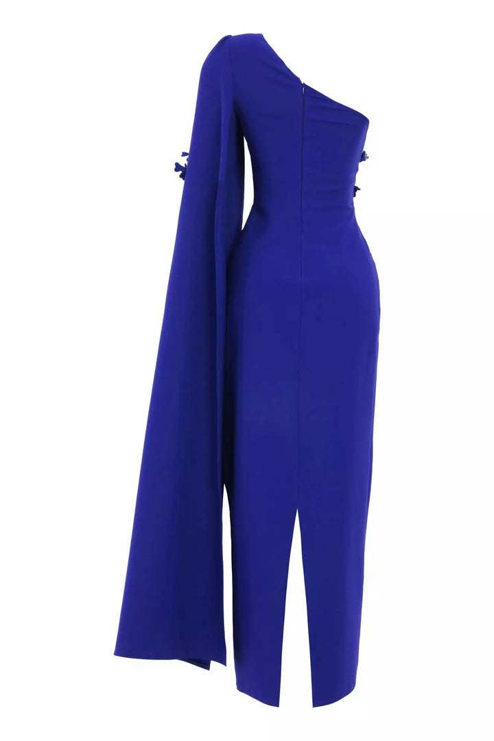 FRV Blue crepe single sleeve long dress - Schwäbisch Gmünd