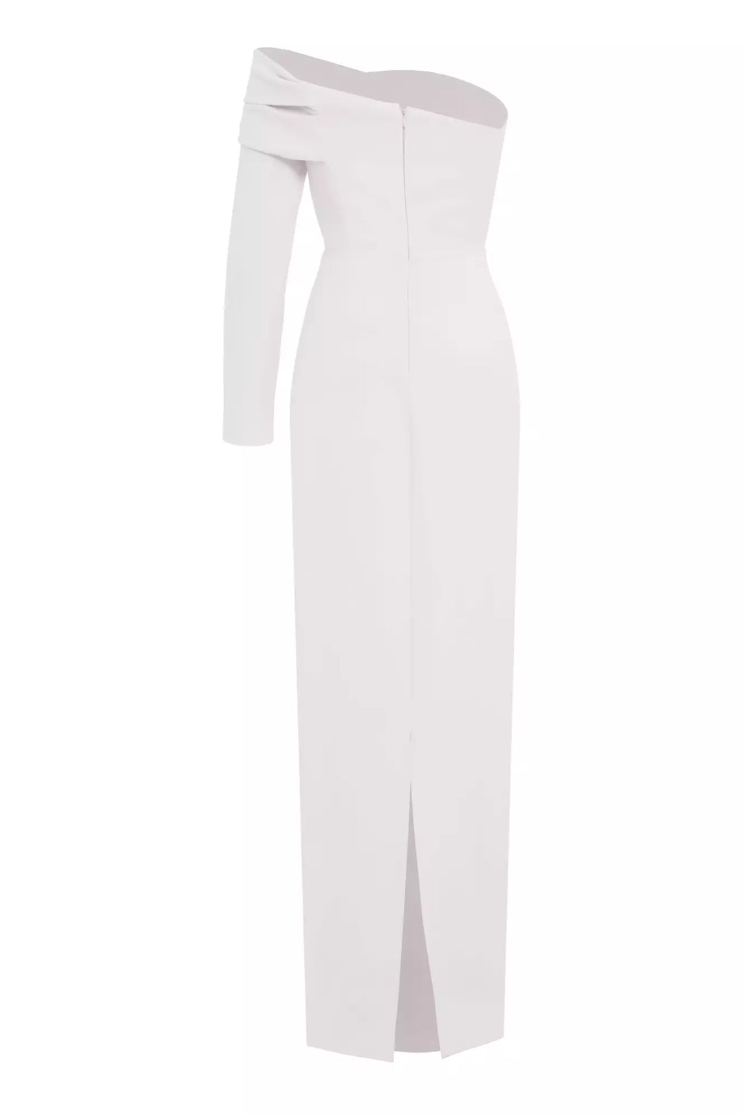 FRV White crepe single sleeve long dress - Sidcup