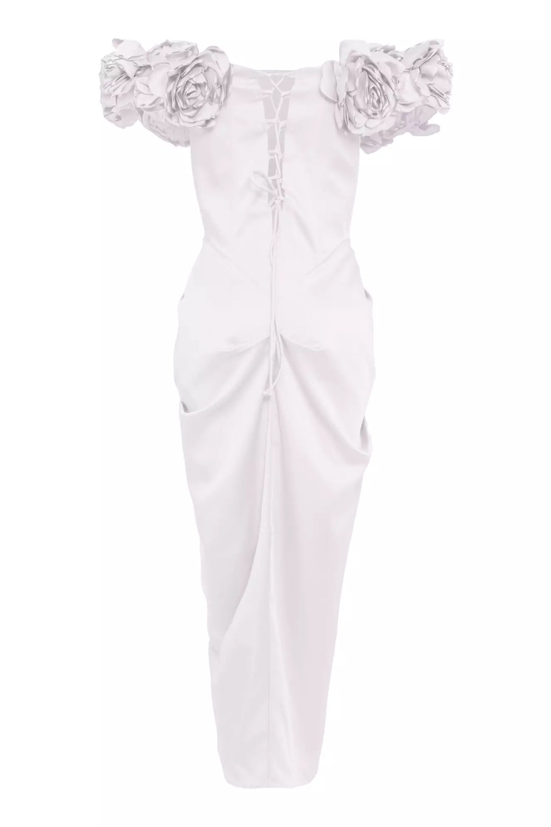FRV White satin sleeveless long dress - Ourém