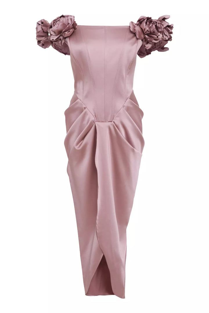 FRV Blush satin sleeveless long dress - Hamilton