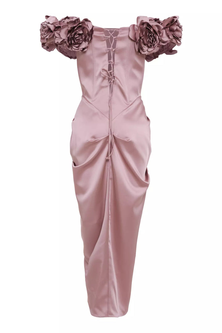 FRV Blush satin sleeveless long dress - Hamilton