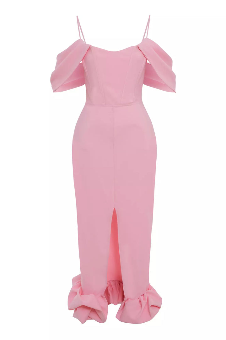 FRV Blush crepe sleeveless long dress - Rotherham