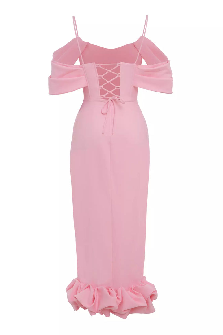 FRV Blush crepe sleeveless long dress - Rotherham