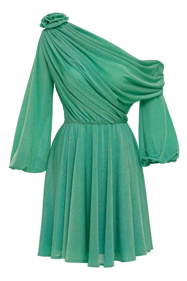 FRV Green knitted long sleeve mini dress - Târgu-Mureş