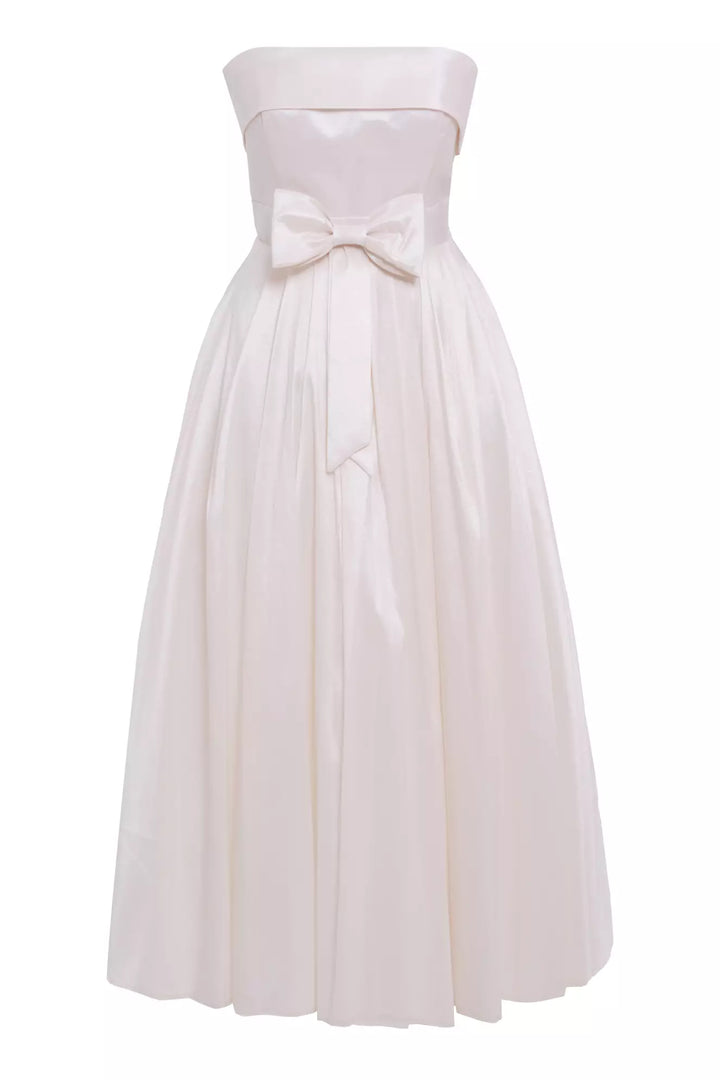 FRV White tafta sleeveless long dress - Assen