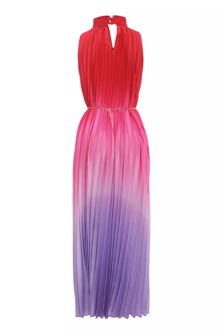 FRV Printed satin sleeveless long dress - Middletown