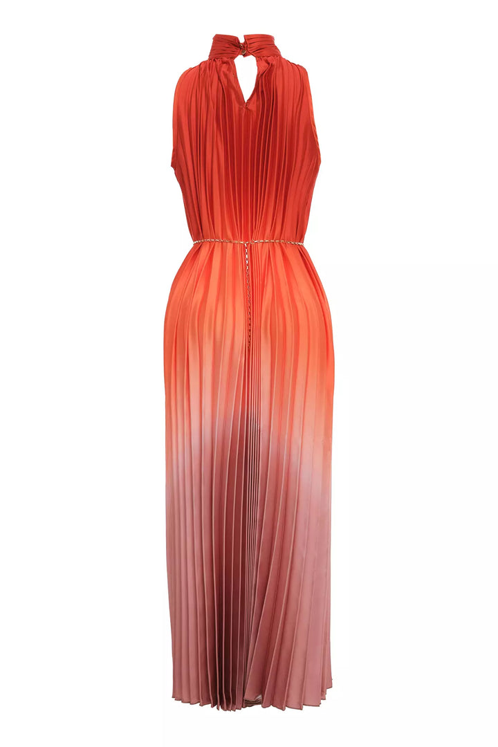FRV Printed satin sleeveless long dress - Lebanon