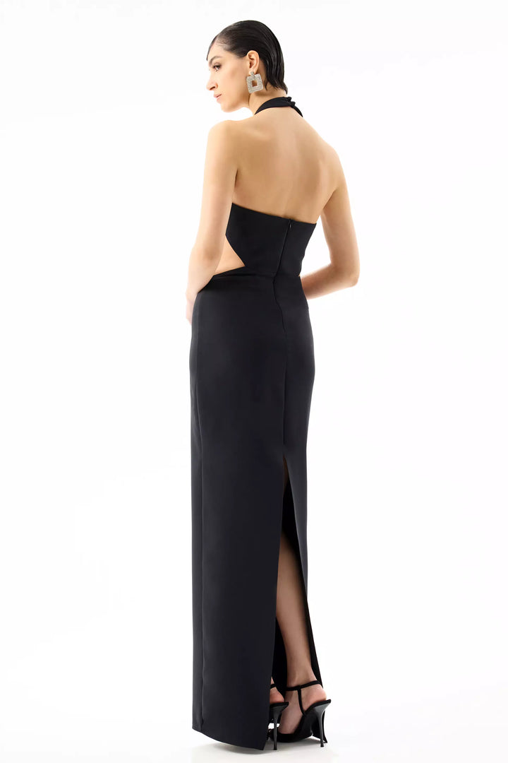 FRV Black crepe sleeveless long dress - Bakersfield