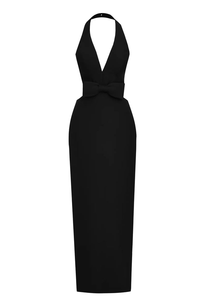 FRV Black crepe sleeveless long dress - Bakersfield