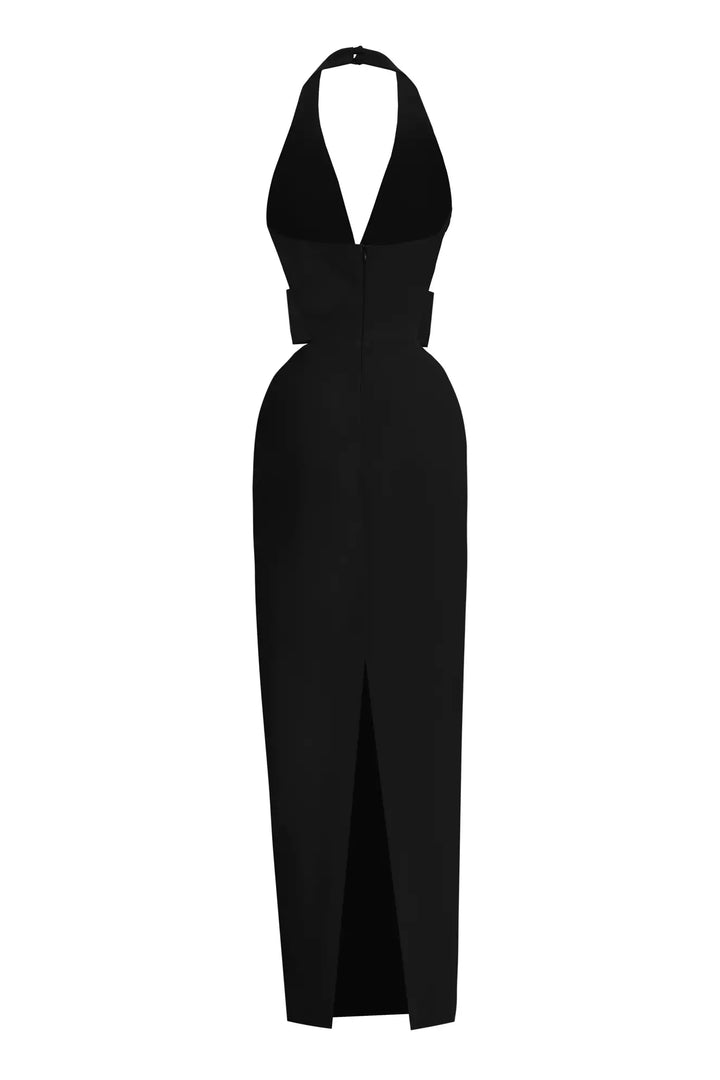 FRV Black crepe sleeveless long dress - Bakersfield