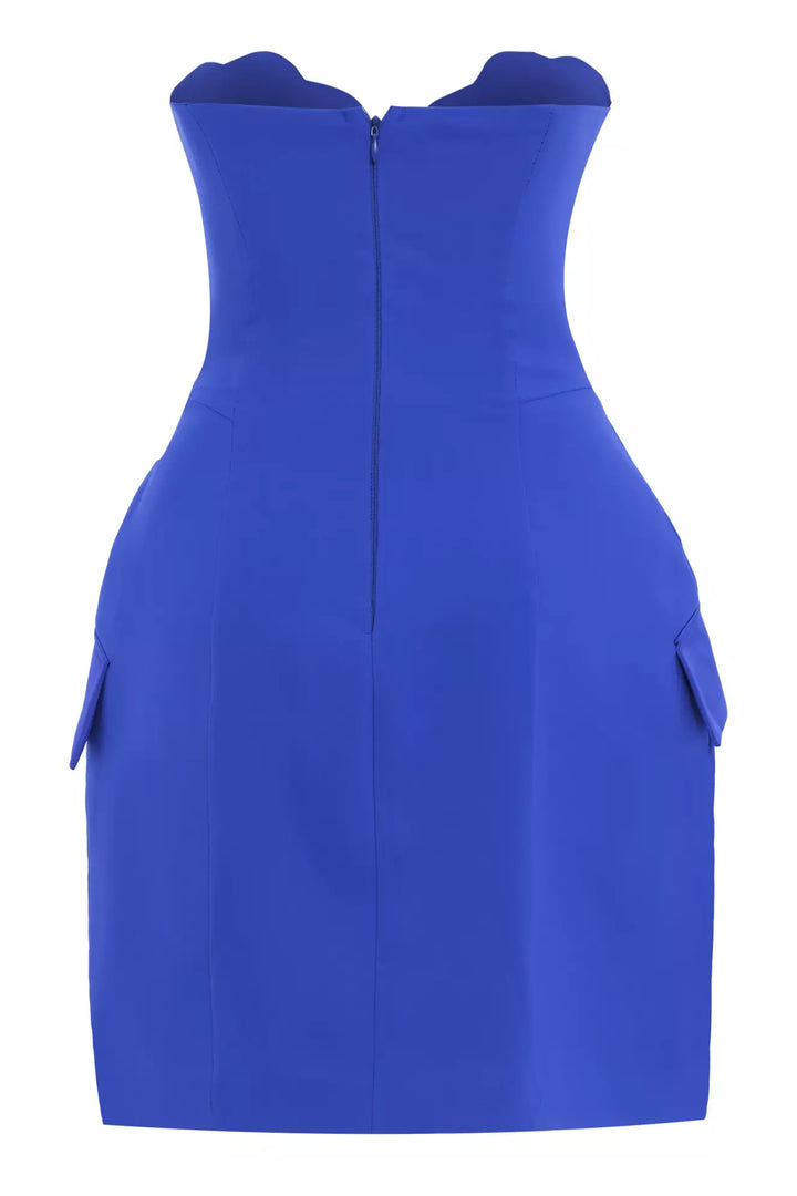 FRV Blue crepe sleeveless mini dress - Ocoyoacac