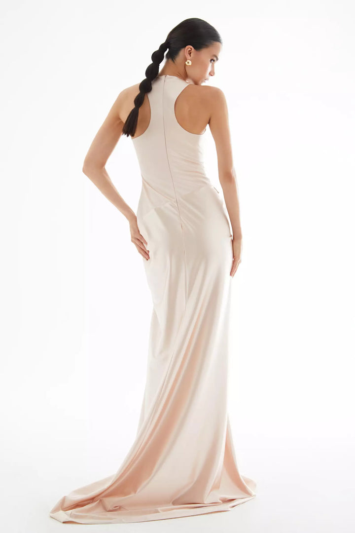 FRV Blush örme saten sleeveless long dress - Pakenham
